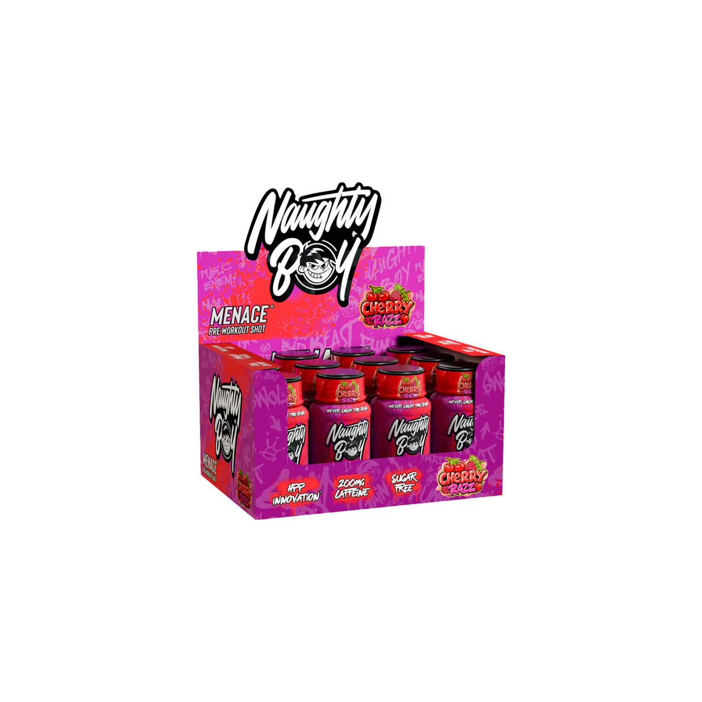 Naughty Boy - Menance Pre workout shot - 60 ML - CHERRY RAZZ