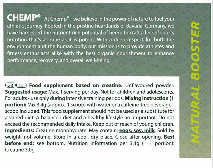 Chemp Creapure Creatine – 500gr